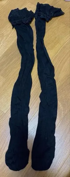 新品未使用　ニーハイソックス レース付 ガーターストッキング