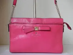 牛革☆ケイト・スペード☆斜め掛けOK☆レザーショルダーバッグ　ピンク