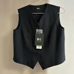 タグ付未使用UNIQLO C プレミアムリネンベスト 新品未使用 M ブラックのサムネイル