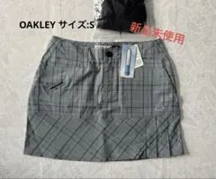 新品　OAKLEYグレー系チェックスカートS