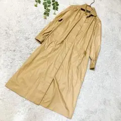 トレンチコート　ロング丈　ベージュ　M相当　レディース