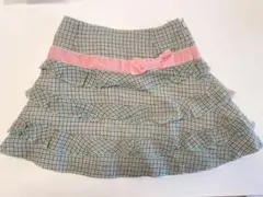 Emily Temple cuteフリル チェック ミニスカート