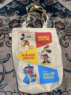 【ディズニー公式】ファスナー付 トートバッグ ミッキー・ミニー・スティッチ