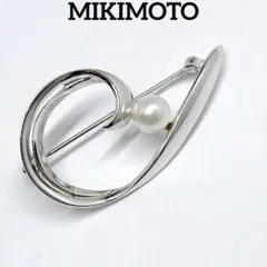 極美品✨MIKIMOTO ミキモト パール ブローチ シルバー