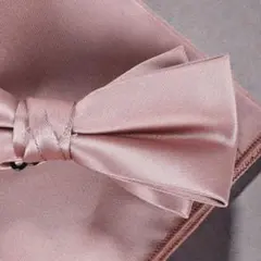 蝶ネクタイ　チーフ　メンズ 結婚式 セット ピンク a6