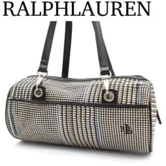 LAUREN RALPH LAUREN 千鳥格子 ミニボストンバッグ 肩掛け - メルカリ