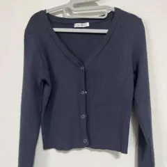 FUN リブニットカーディガン 長袖 秋服