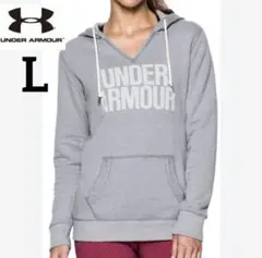 UNDER ARMOUR ブルー グレー パーカー フード付き L