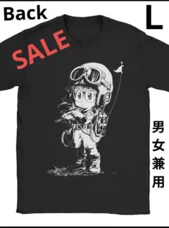 昭和レトロアニメキャラクターＴシャツ 男女兼用Ｌ おもしろＴ 背面　イラスト