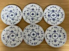 ロイヤルコペンハーゲン ブルーフルーテッド 6枚 プレート17cm