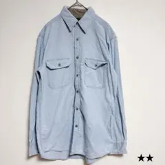 ★FADED GLORY【S】長袖 デニムシャツ レギュラー ライトブルー 綿のサムネイル