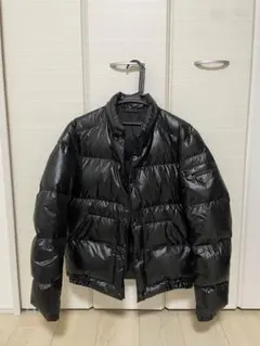 PRADA プラダ ダウンジャケット 三角プレート ロゴ サイズ46 ブラック黒