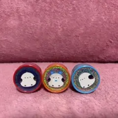 【新品】シマエナガちゃん　ミニスタンプ　3個セットのサムネイル