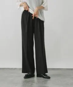 GLOBAL WORK スッキリイージーパンツ ブラック S グローバルワーク