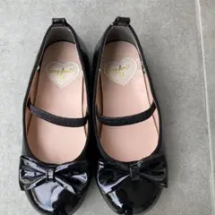 any fam 黒 リボン付きバレエシューズ 19.0