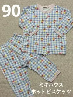 ♡ミキハウス チェック柄 ロンパース 70♡ - メルカリ