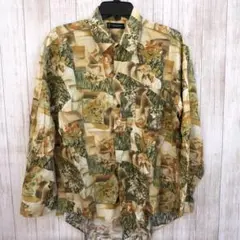 古着 90's 総柄シャツ ビンテージ 一点物