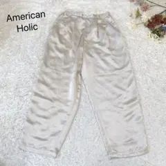 s4131 アメリカンホリック 光沢 カジュアル パンツ ウエストゴム 화이트