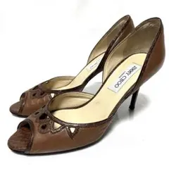 ★美品★JIMMY CHOO ジミーチュウ★レザーパンプス★38(25cm)★