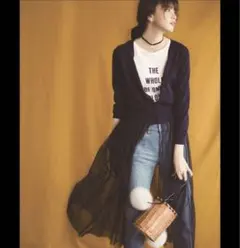 アプワイザーリッシェ　チュールスカート ドッキング カーディガン ワンピース