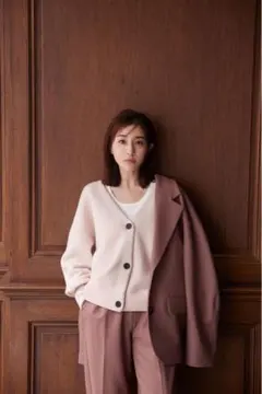 田中みなみ　CLANE V NECK KNIT トップス SAX サイズ2 CLANE 田中みな実コラボ V NECK KNIT TOPS SAX - メルカリ