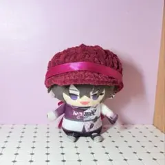 【キャスケット帽×レッド】にじぱぺ ふわふわ ぬい服 10cm 毛糸