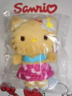 ハローキティトコナツバケーションマスコットホルダーピンク