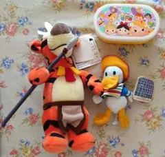 ディズニー ぬいぐるみ ティガー ドナルド ツムツム お弁当箱　3点セット