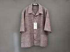 ZARA　刺繍入りテクスチャーシャツ　S
