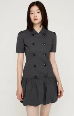 SLY CUT BALLOON ショートワンピース グレー - メルカリ