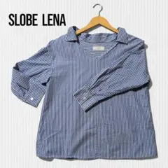 SLOBE IENA　スローブイエナ　スキッパーシャツ　ストライプ　綿100%のサムネイル