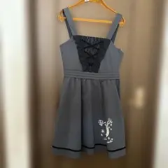 axes femme グレー ノースリーブ ワンピース Aライン