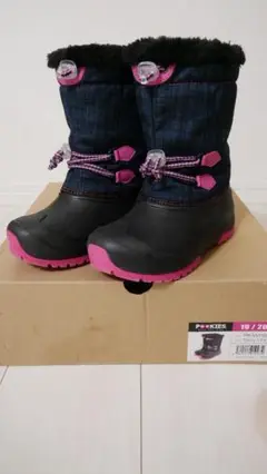 美中古☆POOKIESスノーブーツ 19～20cmキッズ 女の子 ガールズ/長靴