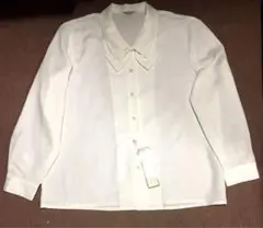 新品 11号 リボン付きオフィスブラウス 事務服 OL制服