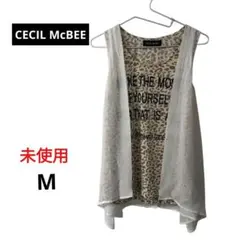 CECIL McBEE セシルマックビー ノースリーブ チュニック ヒョウ柄