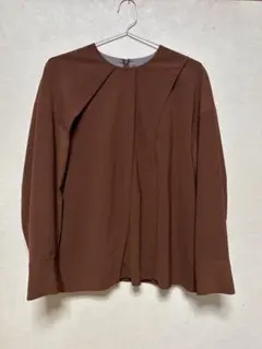 AKIRANAKA アキラナカ アシンメトリーブラウス ブラウンサイズ1 日本製のサムネイル