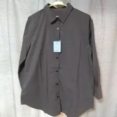 新品　モカ 長袖オーバーシャツ　丈長め