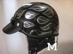 M 新品未使用　ポリヘル　ポリス　ヘルメット アイボリーエイジング黒フレア XXL 新品未使用 ポリヘル アイボリーエイジング黒フレア