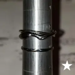 2点セット◆シルバーカラーの2重うねうねリング シンプルなリング 昭和レトロ