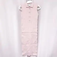 新品未着用　ミシェルマカロン　リブニット　ワンピース　ベルト