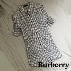BURBERRY y2k グランジ チェック シャーリング ブラウスタ フリルのサムネイル