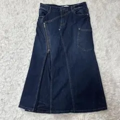 AVIREX TYPE BLUE デニム ロングスカート ジップデザインのサムネイル