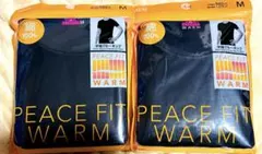 【２枚セット】【綿100%】TOPVALU WARM半袖クルーネック M黒