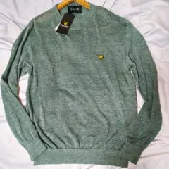 【タグ付き 現行 リネン100% L】LYLE&SCOTT サマーニット 緑のサムネイル