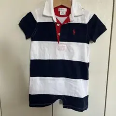 Ralph Lauren ストライプロンパース 18M