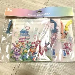東京ディズニーシー ダッフィー カラフルハピネス 20周年 巾着 3個セット