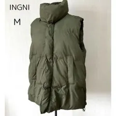 INGNI イング　エコダウンベスト 中綿ベスト　M オリーブグリーン　カーキ