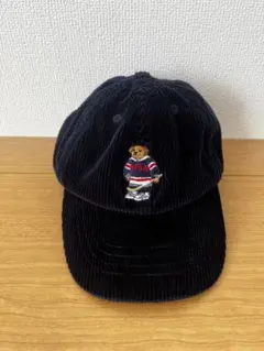 ポロベア　コーディロイ　キャップ　ネイビー