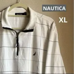 NAUTICA ❁⃘*. ハーフジップトレーナー スウェット 刺繍ロゴ «XＬ»