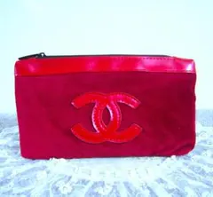 CHANEL シャネル ノベルティ COCOマーク ポーチ 赤
